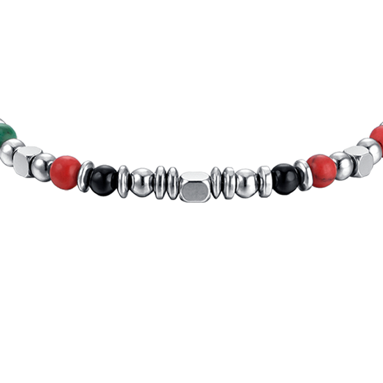 BRACELET BÉBÉ EN ACIER AVEC PIERRES MULTICOLORES