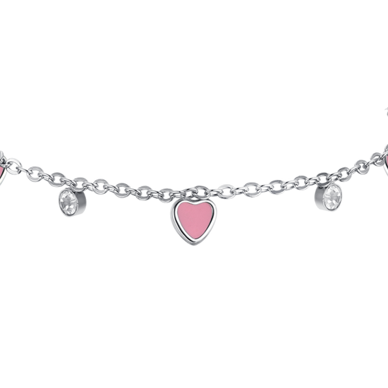 BRACELET FILLE EN ACIER AVEC COEUR