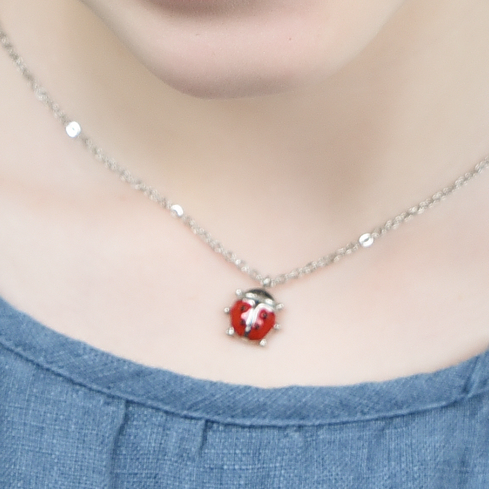 COLLIER D'ENFANT EN ACIER AVEC COCCINELLA Luca Barra