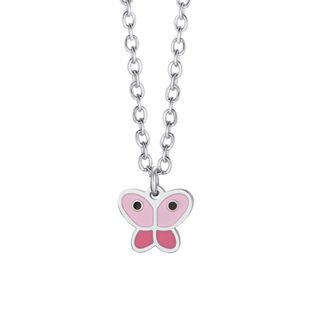 COLLIER EN ACIER POUR FILLE AVEC PAPILLON
