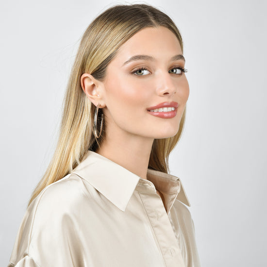 BOUCLES D'OREILLES EN ACIER POUR FEMMES