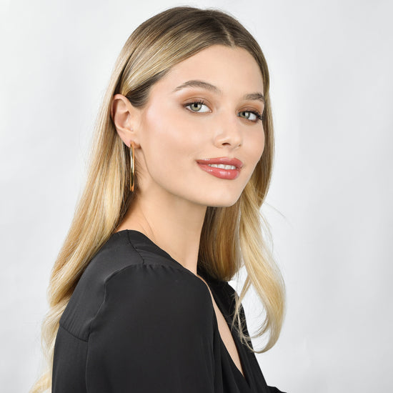 BOUCLES D'OREILLES EN ACIER DORÉ IP POUR FEMMES