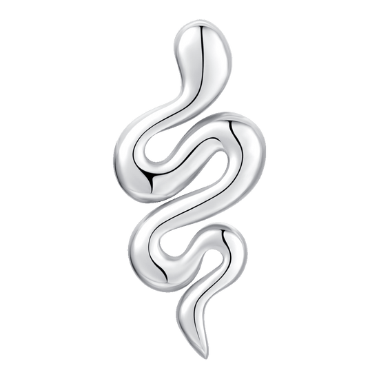 MONO ORECCHINO DONNA IN ACCIAIO  CON SERPENTE