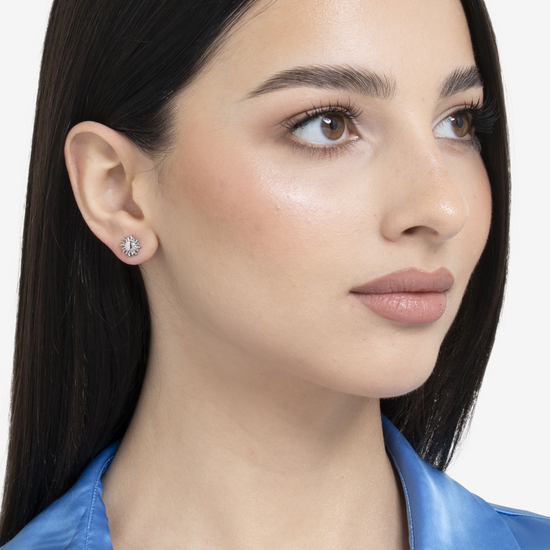 MONO ORECCHINO IN ACCIAIO CON SOLE