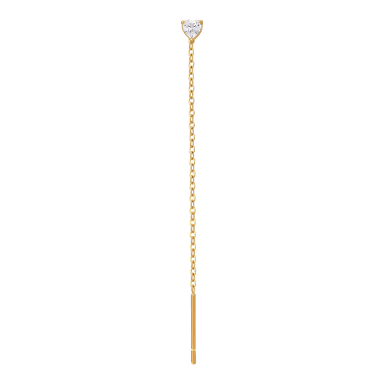 MONO ORECCHINO DONNA IN ACCIAIO IP GOLD CON CRISTALLO BIANCO