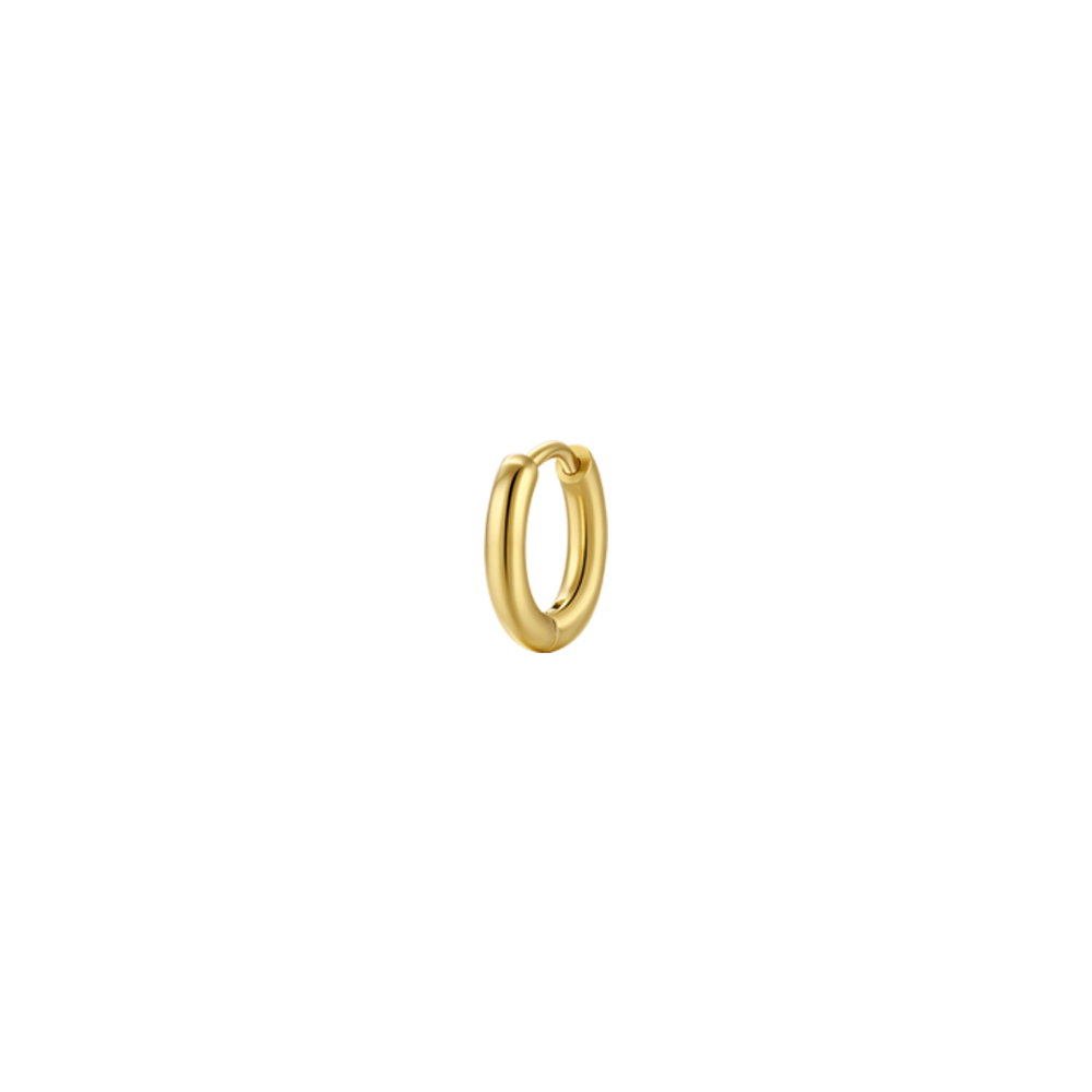 MONO ORECCHINI DONNA A CERCHIO IN ACCIAIO IP GOLD