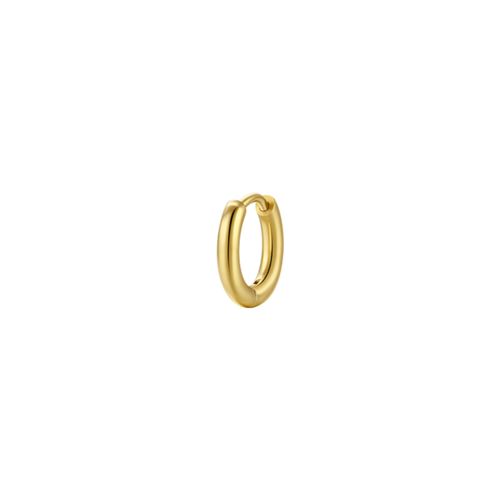 MONO ORECCHINI DONNA A CERCHIO IN ACCIAIO IP GOLD