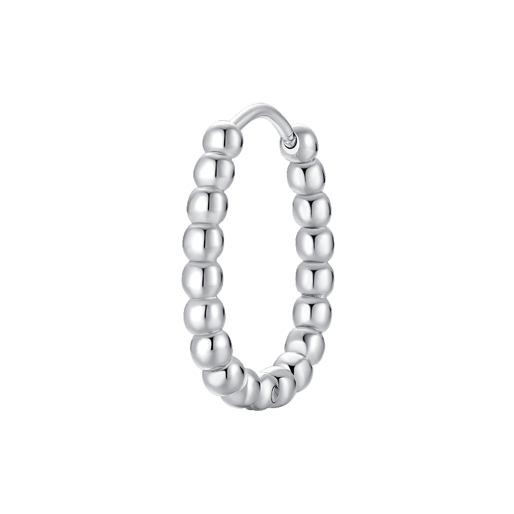 MONO ORECCHINO DONNA IN ACCIAIO MOTIVO A SFERE