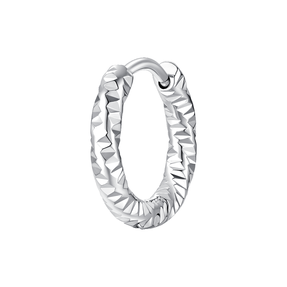 MONO ORECCHINO DONNA IN ACCIAIO CON FINITURA DIAMANTATA