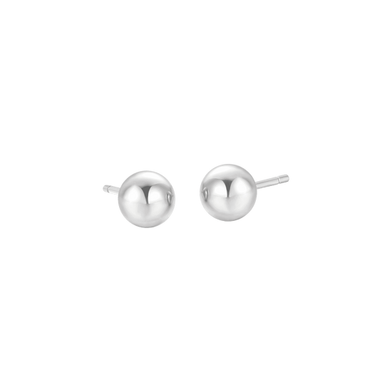 BOUCLES D'OREILLES EN ACIER POUR FEMMES AVEC SPHÈRE