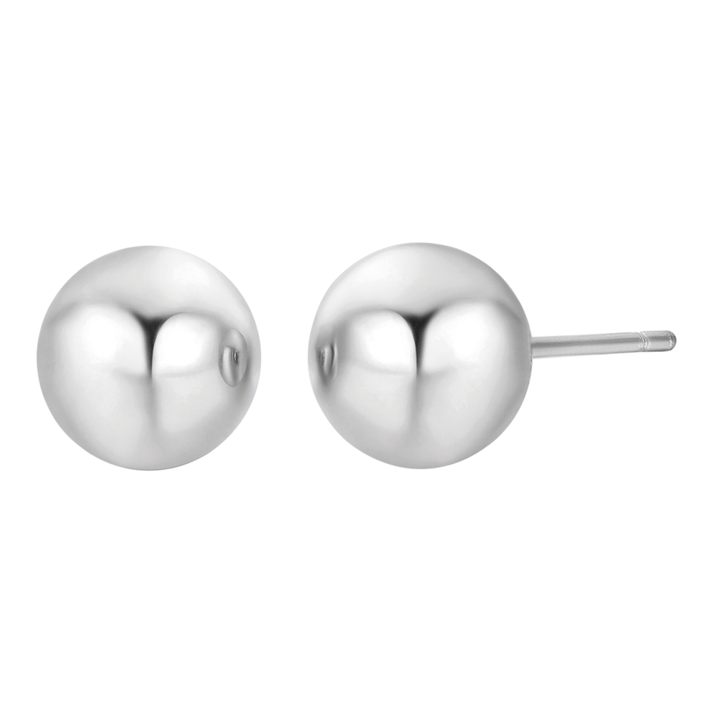 BOUCLES D'OREILLES EN ACIER POUR FEMMES AVEC SPHÈRE