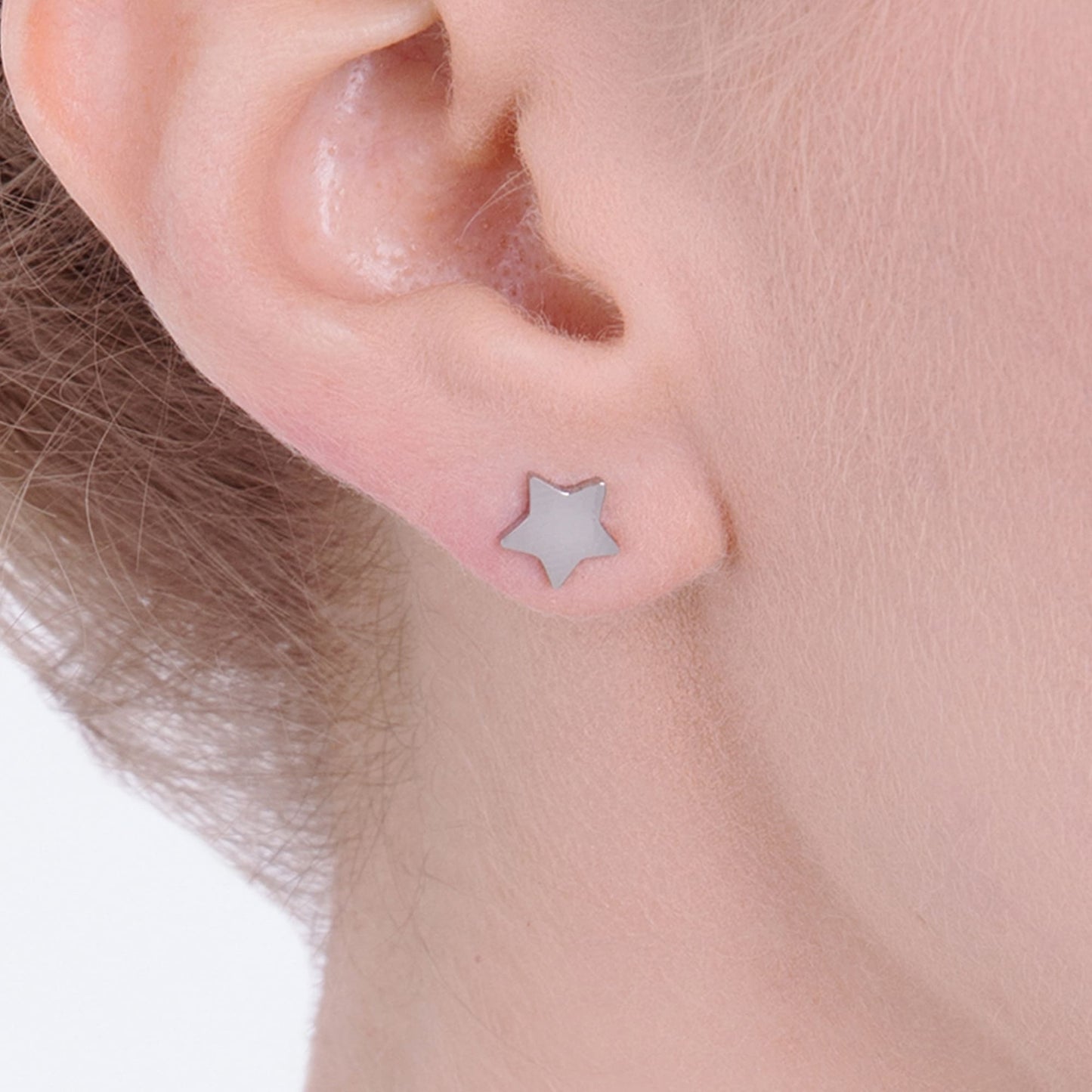 BOUCLES D'OREILLES ÉTOILE EN ACIER POUR FEMMES