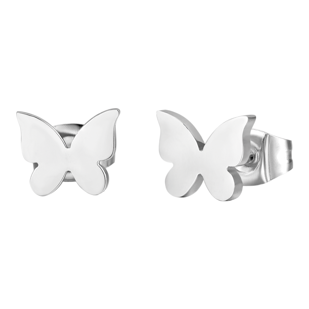 BOUCLES D'OREILLES PAPILLON EN ACIER POUR FEMMES