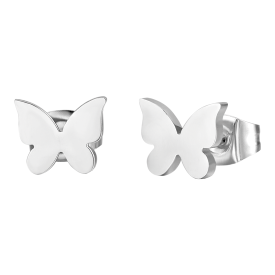 BOUCLES D'OREILLES PAPILLON EN ACIER POUR FEMMES