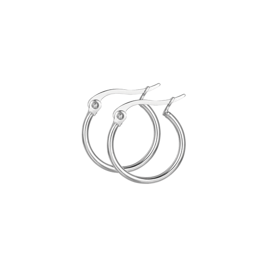 BOUCLES D'OREILLES CERCLÉES EN ACIER DE 13 MM DE DIAMÈTRE POUR FEMMES