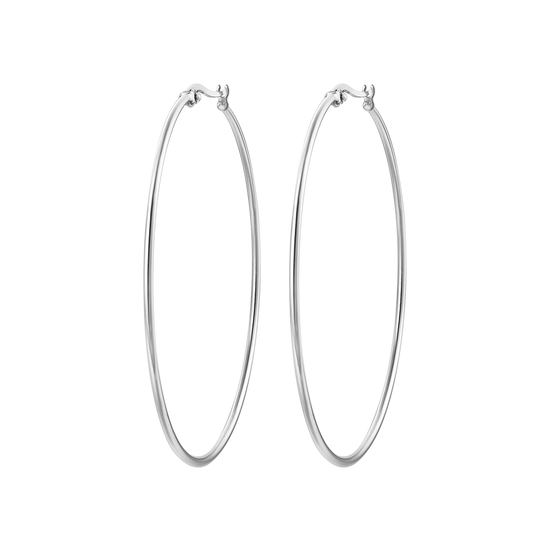 BOUCLES D'OREILLES CERCLÉES EN ACIER DE 54 MM DE DIAMÈTRE POUR FEMMES