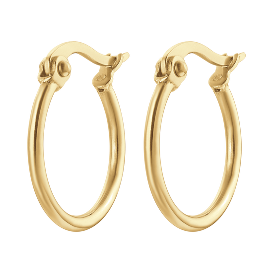 BOUCLES D'OREILLES CERCLÉES EN ACIER DE 13 MM DE DIAMÈTRE POUR FEMMES