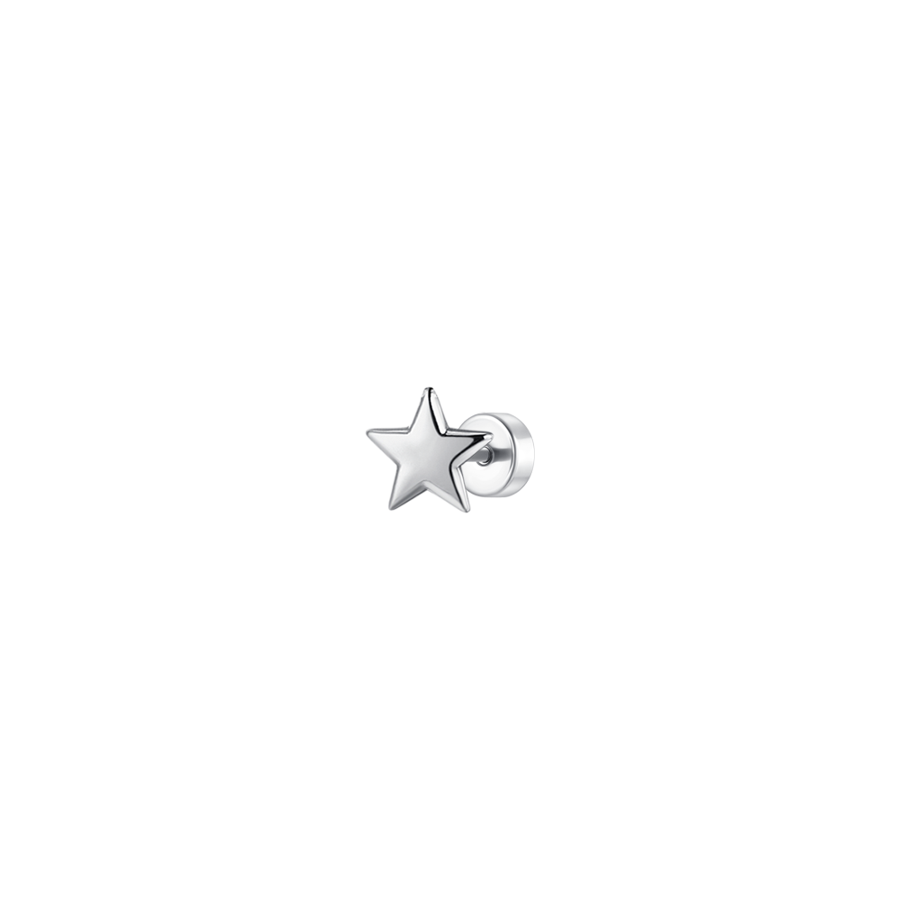 PIERCING ORECCHIO DONNA IN ACCIAIO FORMA STELLA