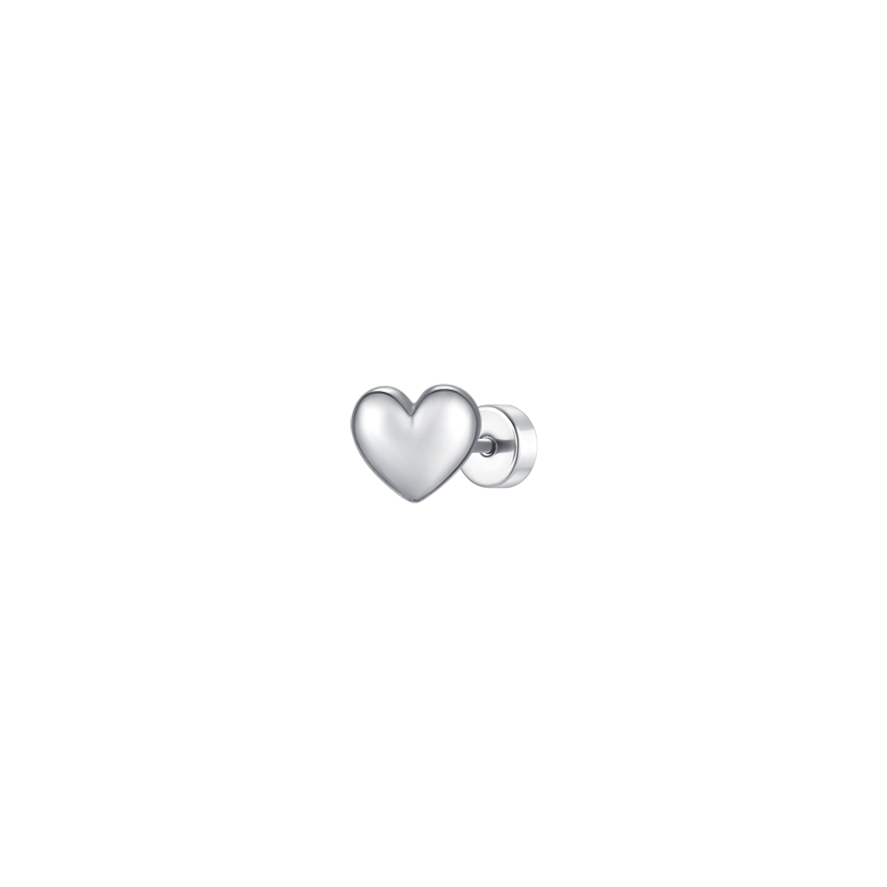 PIERCING ORECCHIO DONNA IN ACCIAIO FORMA CUORE