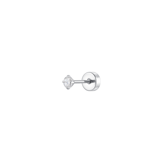 PIERCING ORECCHIO DONNA IN ACCIAIO CON ZIRCONE BIANCO