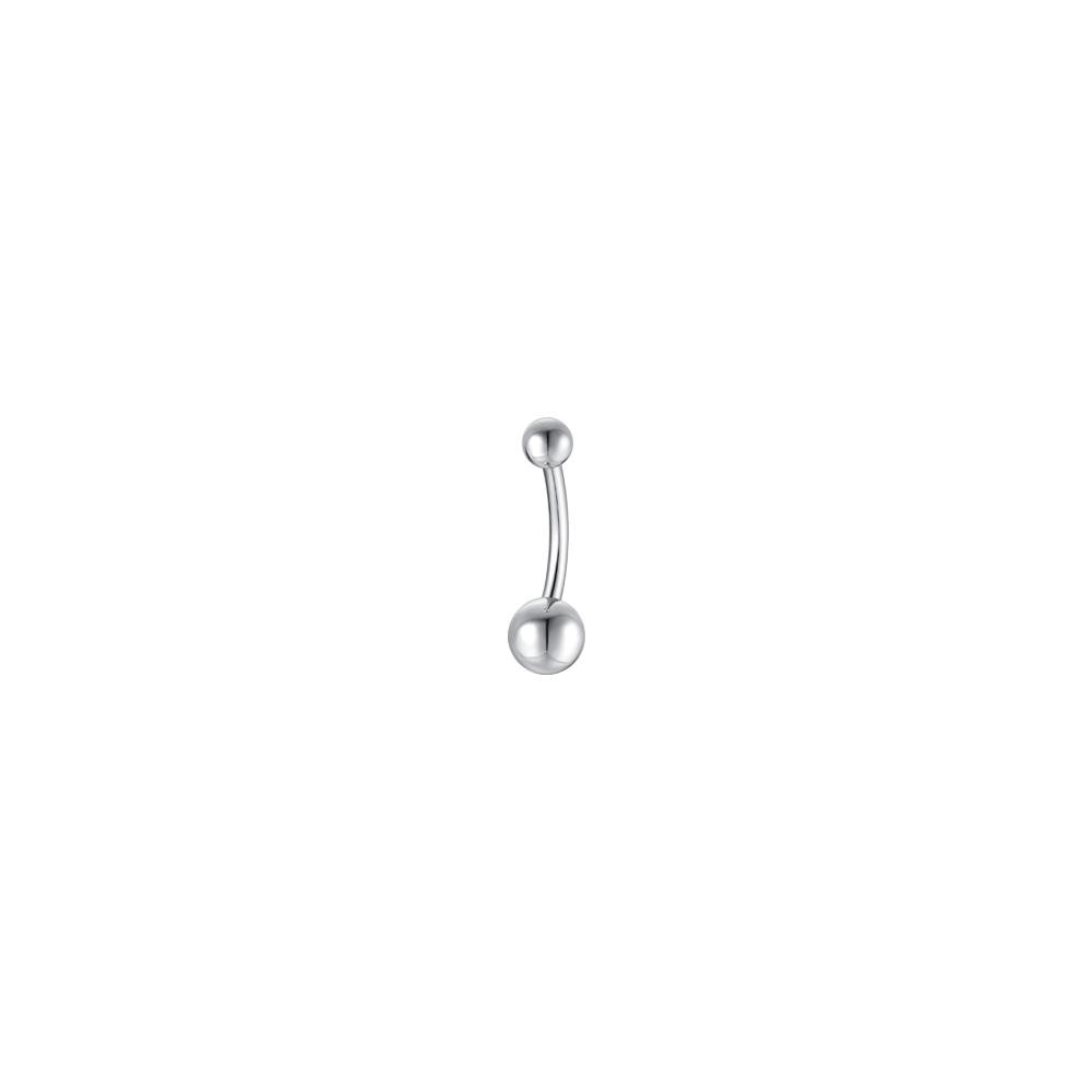 PIERCING OMBELICO DONNA IN ACCIAIO CON SFERE IN ACCIAIO