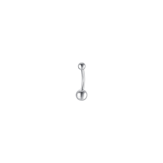 PIERCING OMBELICO DONNA IN ACCIAIO CON SFERE IN ACCIAIO
