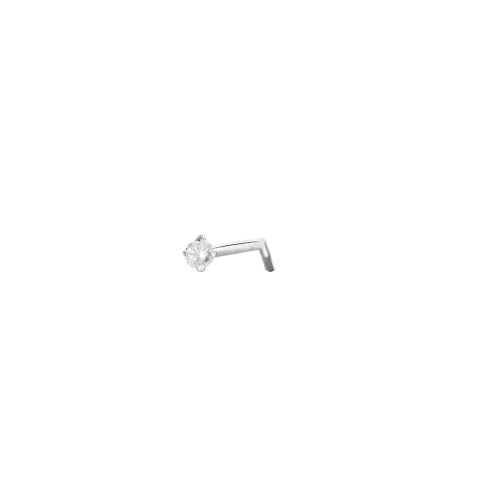 PIERCING NASO DONNA IN ACCIAIO CON ZIRCONE BIANCO