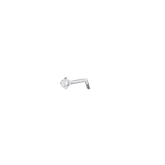 PIERCING NASO DONNA IN ACCIAIO CON ZIRCONE BIANCO