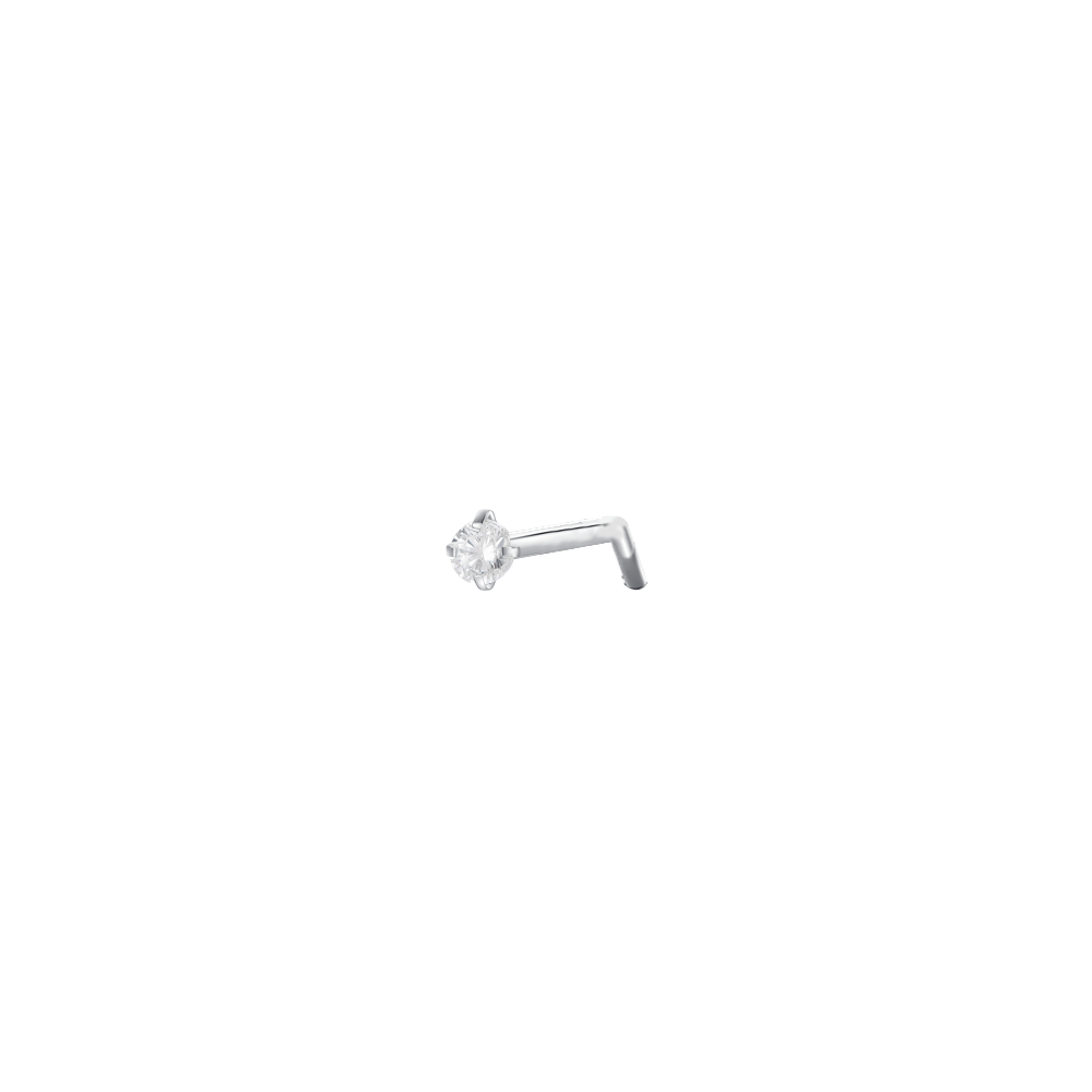 PIERCING NASO DONNA IN ACCIAIO CON ZIRCONE BIANCO