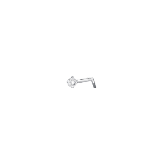 PIERCING NASO DONNA IN ACCIAIO CON ZIRCONE BIANCO