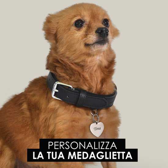 ÉTIQUETTE PERSONNALISABLE EN FORME DE CŒUR POUR CHIEN ET CHAT