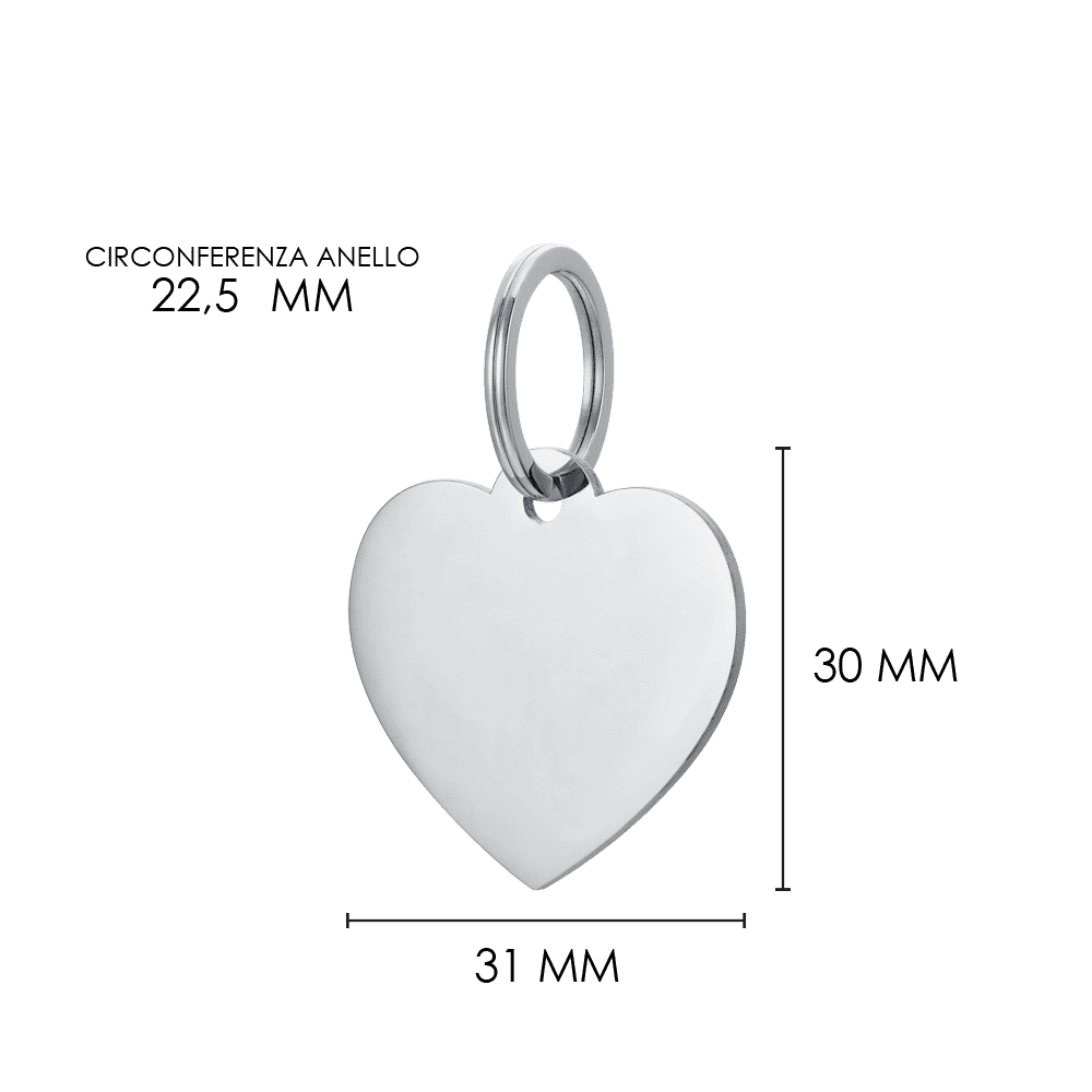 ÉTIQUETTE PERSONNALISABLE EN FORME DE CŒUR POUR CHIEN ET CHAT