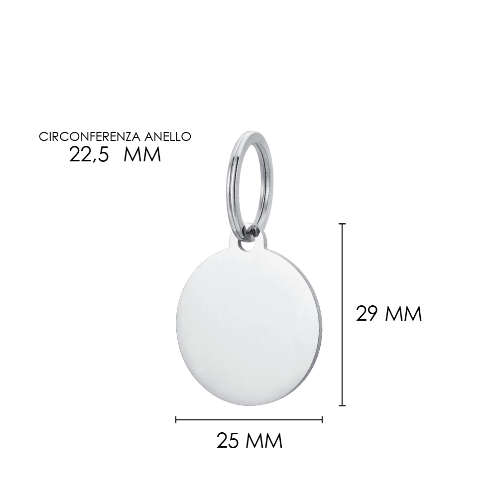 MÉDAILLE CIRCULAIRE PERSONNALISABLE POUR CHIEN ET CHAT