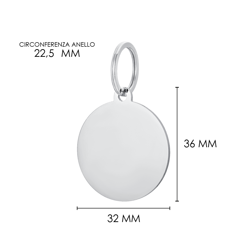 MÉDAILLE CIRCULAIRE PERSONNALISABLE POUR CHIEN ET CHAT