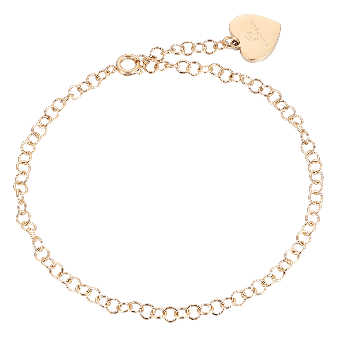 BRACELET EN ACIER POUR FEMME AVEC BAGUES EN OR IP Luca Barra