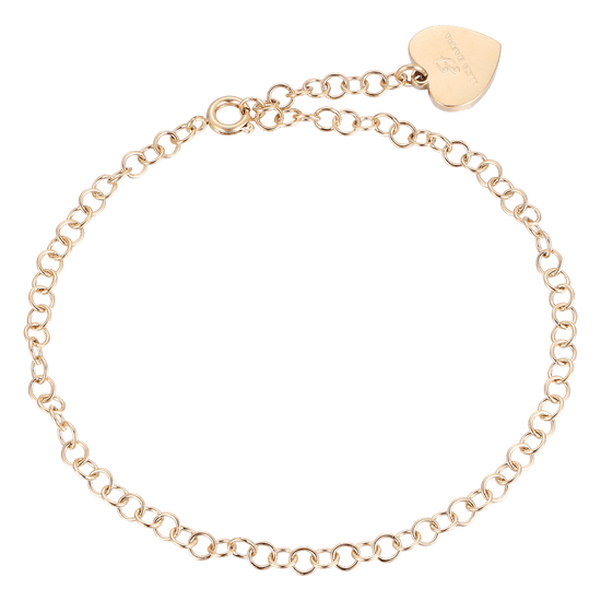 BRACELET EN ACIER POUR FEMME AVEC BAGUES EN OR IP Luca Barra